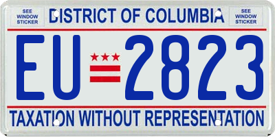 DC license plate EU2823
