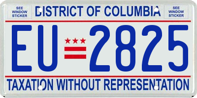 DC license plate EU2825