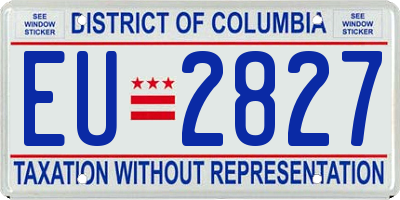DC license plate EU2827