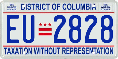 DC license plate EU2828