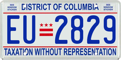 DC license plate EU2829