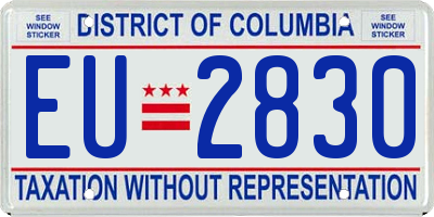 DC license plate EU2830