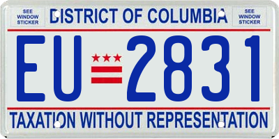 DC license plate EU2831