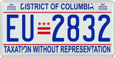 DC license plate EU2832