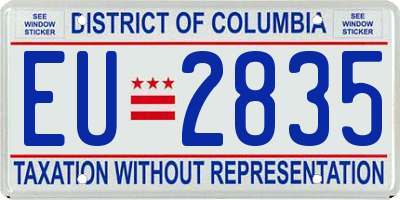 DC license plate EU2835