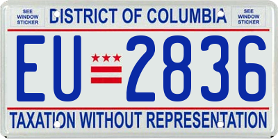 DC license plate EU2836