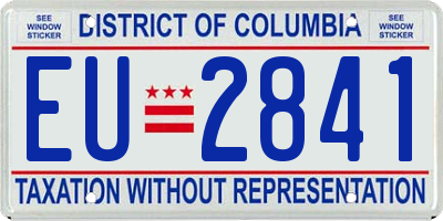 DC license plate EU2841