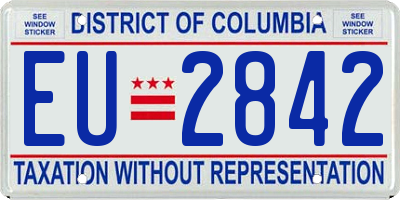DC license plate EU2842