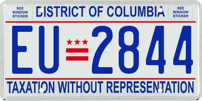 DC license plate EU2844
