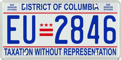 DC license plate EU2846