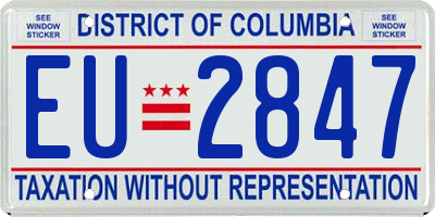 DC license plate EU2847