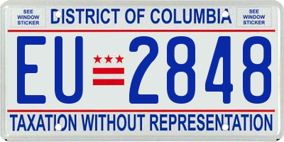 DC license plate EU2848