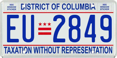 DC license plate EU2849