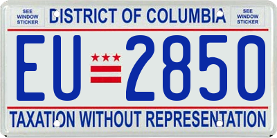 DC license plate EU2850