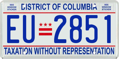 DC license plate EU2851