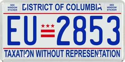 DC license plate EU2853