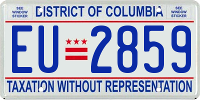 DC license plate EU2859