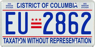 DC license plate EU2862