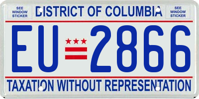 DC license plate EU2866