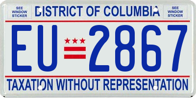 DC license plate EU2867