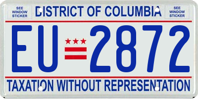 DC license plate EU2872