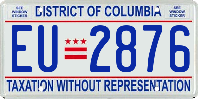 DC license plate EU2876