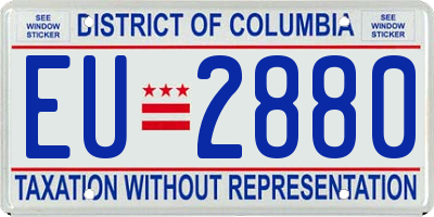 DC license plate EU2880