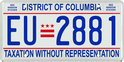 DC license plate EU2881