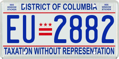 DC license plate EU2882