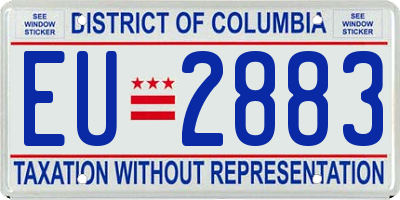 DC license plate EU2883