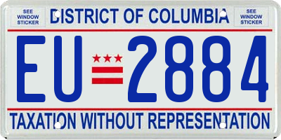 DC license plate EU2884
