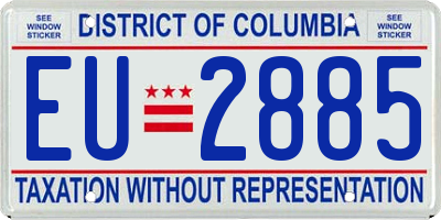 DC license plate EU2885