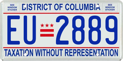 DC license plate EU2889