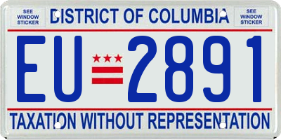 DC license plate EU2891