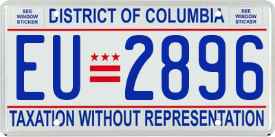 DC license plate EU2896