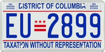 DC license plate EU2899