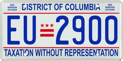 DC license plate EU2900