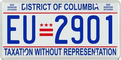 DC license plate EU2901