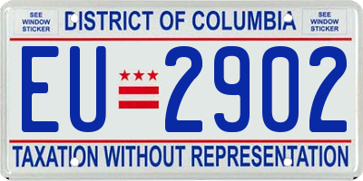 DC license plate EU2902