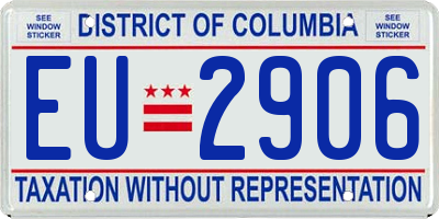 DC license plate EU2906