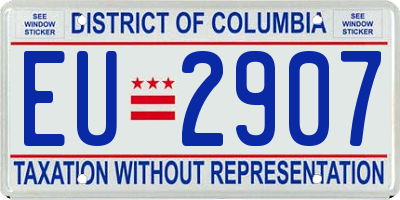 DC license plate EU2907