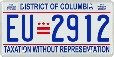 DC license plate EU2912