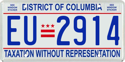 DC license plate EU2914