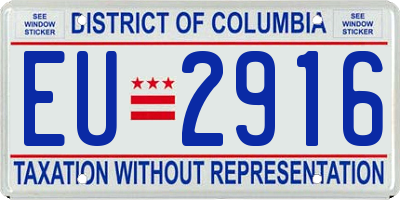 DC license plate EU2916