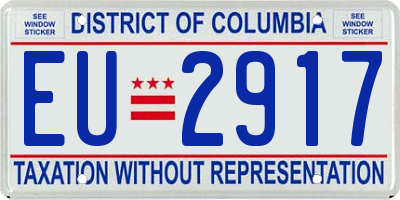 DC license plate EU2917