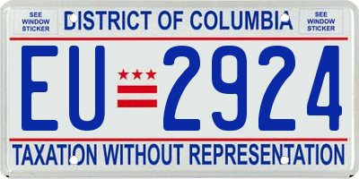 DC license plate EU2924