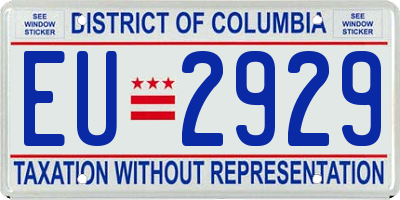 DC license plate EU2929