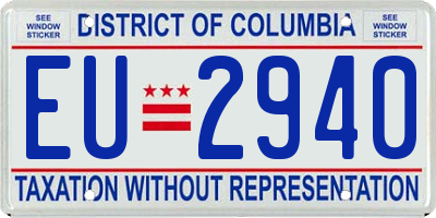 DC license plate EU2940
