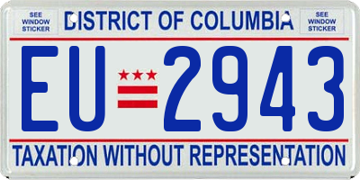 DC license plate EU2943