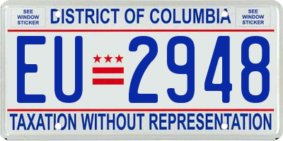 DC license plate EU2948